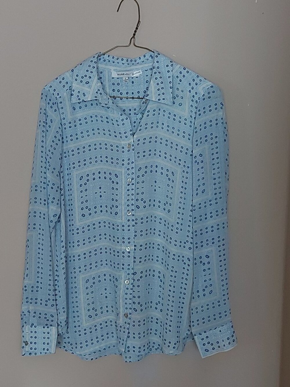Rose + Olive Patterned Blouse